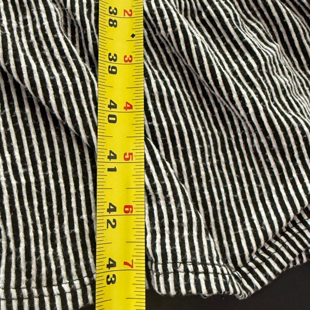 Caution to the Wind Maxi Dress Women Striped Black White Tie Waist Small Coastal - Picture 7 of 8